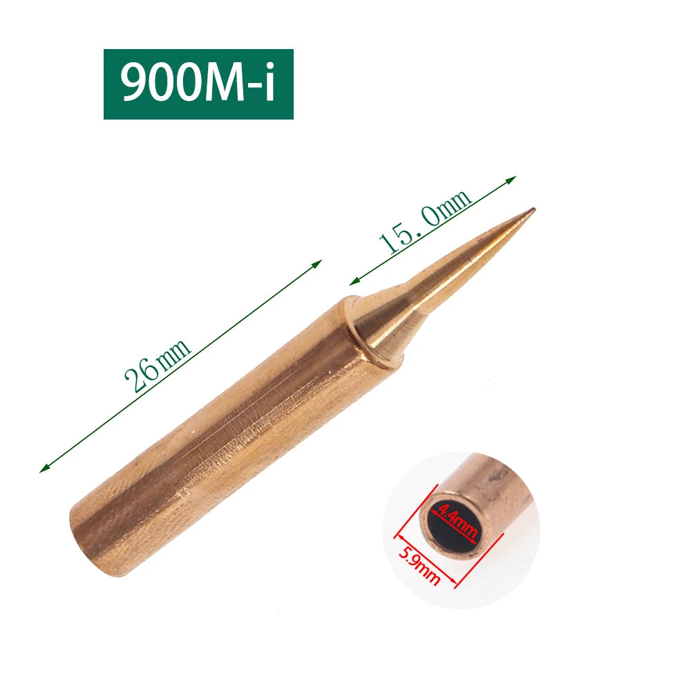 5Pcs 900M-T Pure Copper Soldering Iron Tip Soldering iron BGA Soldering Station Lead-free Solder Tips Branding Iron Welding