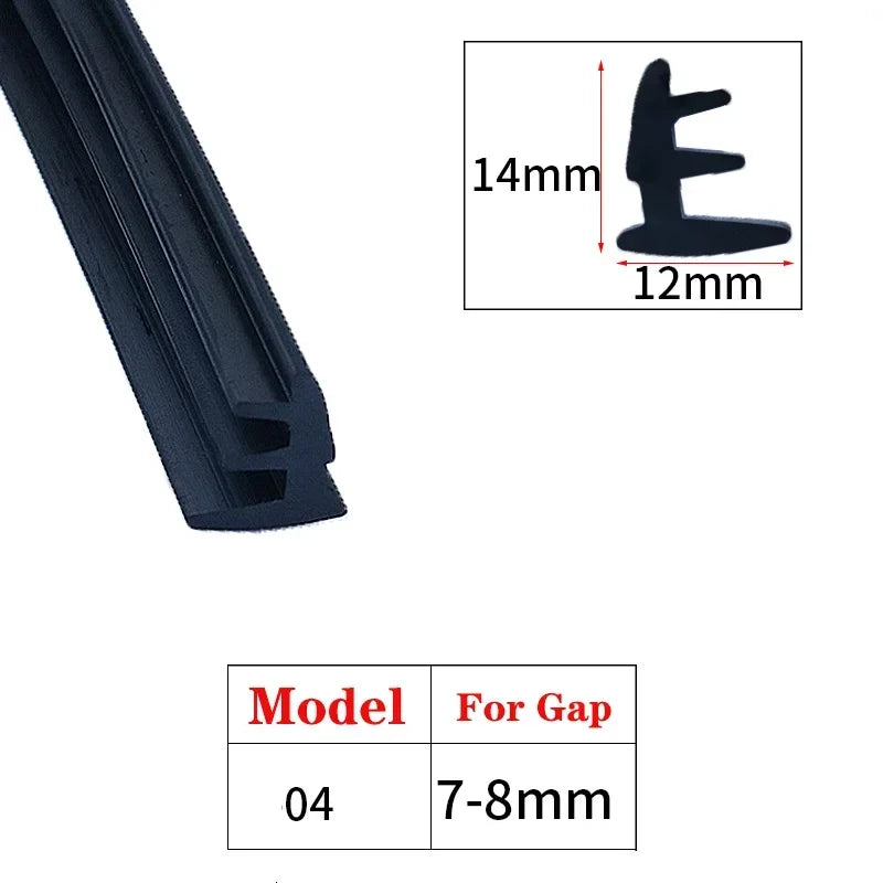 1/3/5M Door And Window Sealing Strip Aluminum Windproof Alloy Fixed Glass Gap Three T Type Fill The Card Slot Rubber Strips