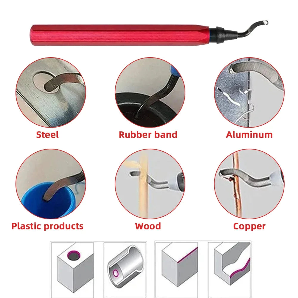 Burr Cutter Trimming Knife Scraper Deburring Tool DIY Edge Cutter Router Bit Rotary Deburr Tube Reamer Tool Parts Trimming Knife