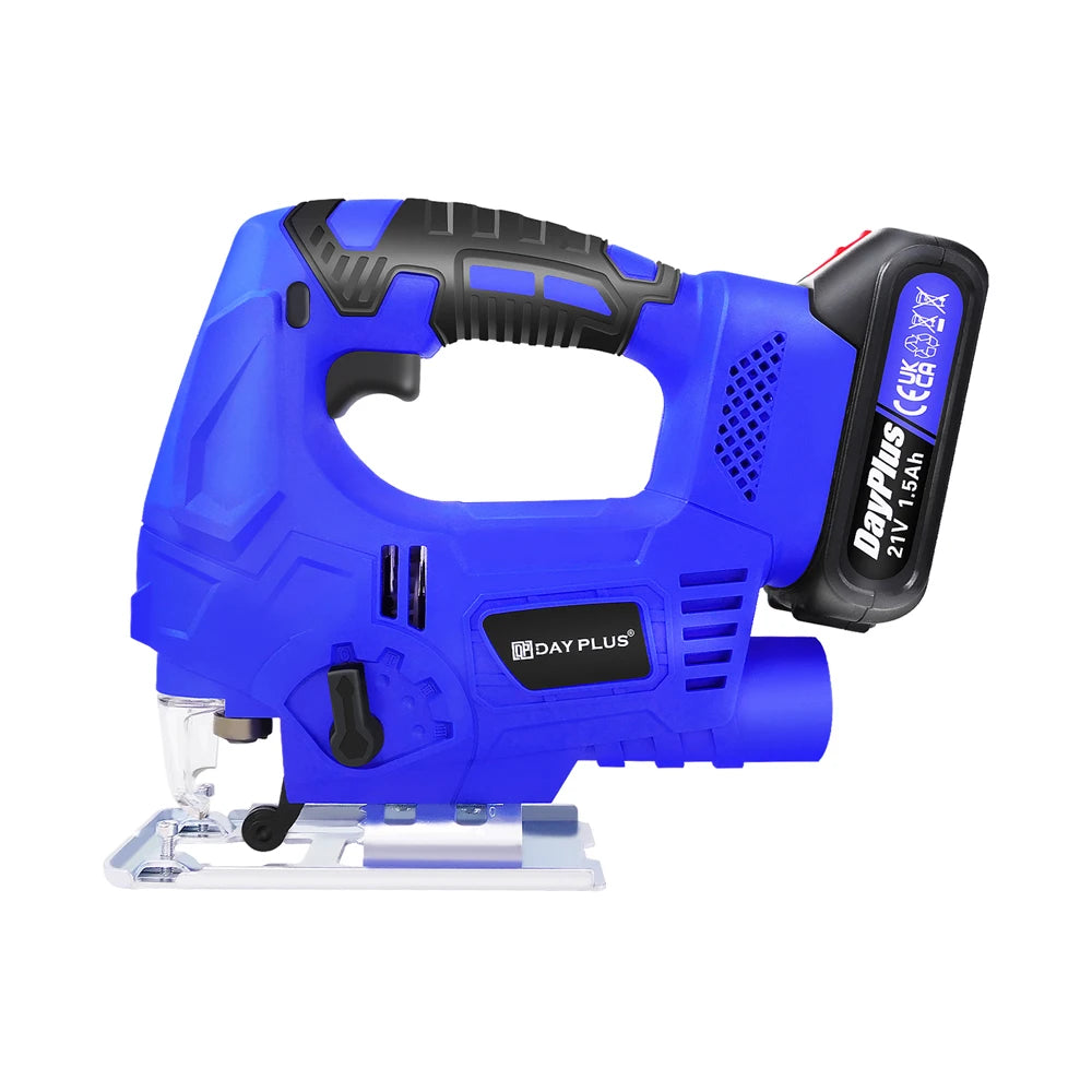 21V Cordless Jigsaw Tool with 2.0 Ah Battery,3000RPM Brushless Motor Portable Multi-Function Power Tool for Wood Metal Cutting