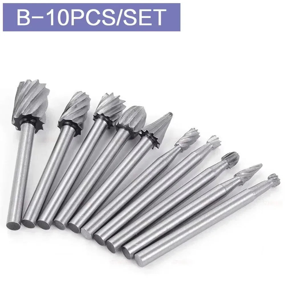 STONEGO Diamond Grinding Burr Needle Point Engraving Carving Polishing For Glass Jade Stone Drill Bit Rotary Tool