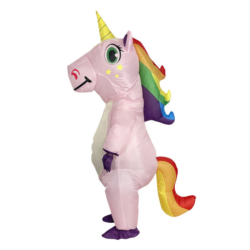 Adult Unicorn Dinosaur Rabbit Inflatable Costumes Animal Role-playing Outfits Halloween Party Performance Wear Fesival Garment