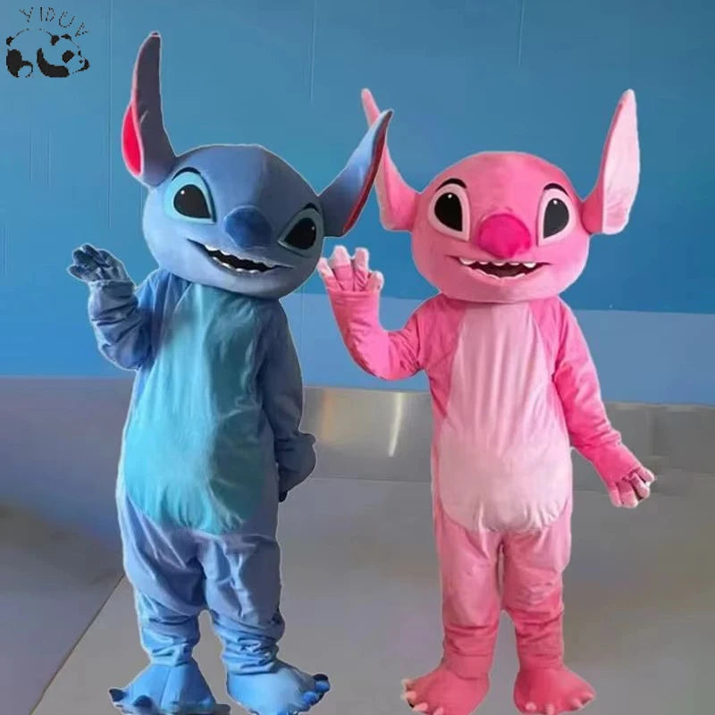 Cosplay Blue Lilo & Stitch Mascot Costume Disney Anime Cartoon Doll Suits Mouse Mickey Minnie Role Play Fancy Dress Carnival Par