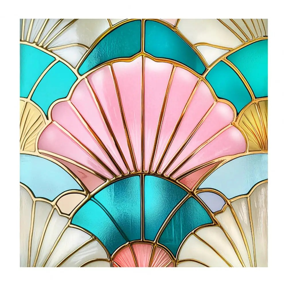 Stained Glass Static Window Privacy Film Sun Blocking Glass Cling Waterproof PVC Home Bathroom Window Covering Film Sticker