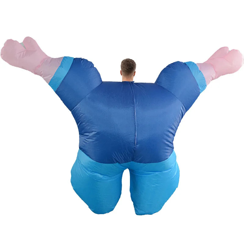 Halloween Costume Party Accessories - Popeye Inflatable Costume Performance Blue Sailor Outfit