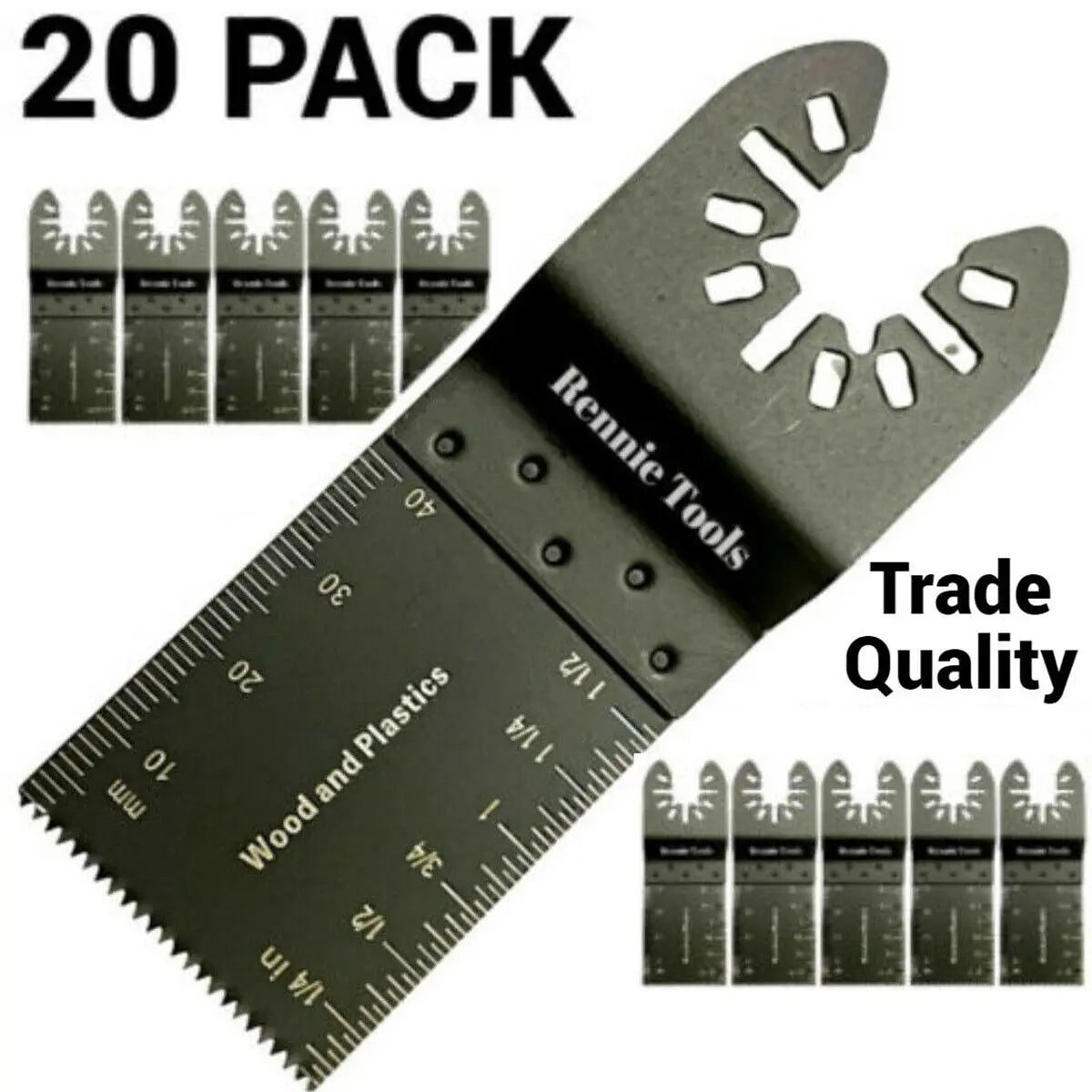 20 Piece Multi-Purpose Renovator Saw Blade Set Power Tool Accessories General Purpose Cutting Blades Oscillating Saw Blades