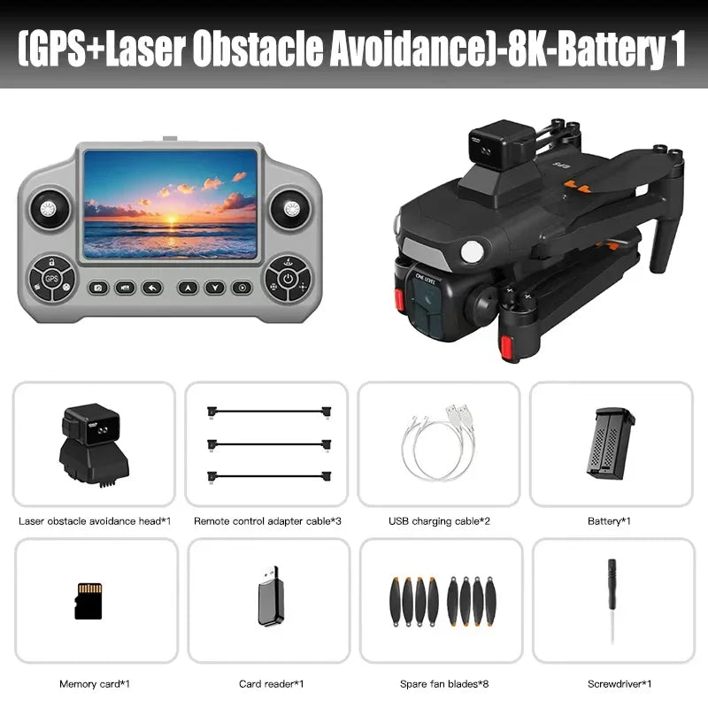 Lenovo A1R 3S Original 8K Drone 4K 5G GPS 360° Laser obstacle avoidance Brushless Foldable Quadcopter RC Distance 3KM Dron