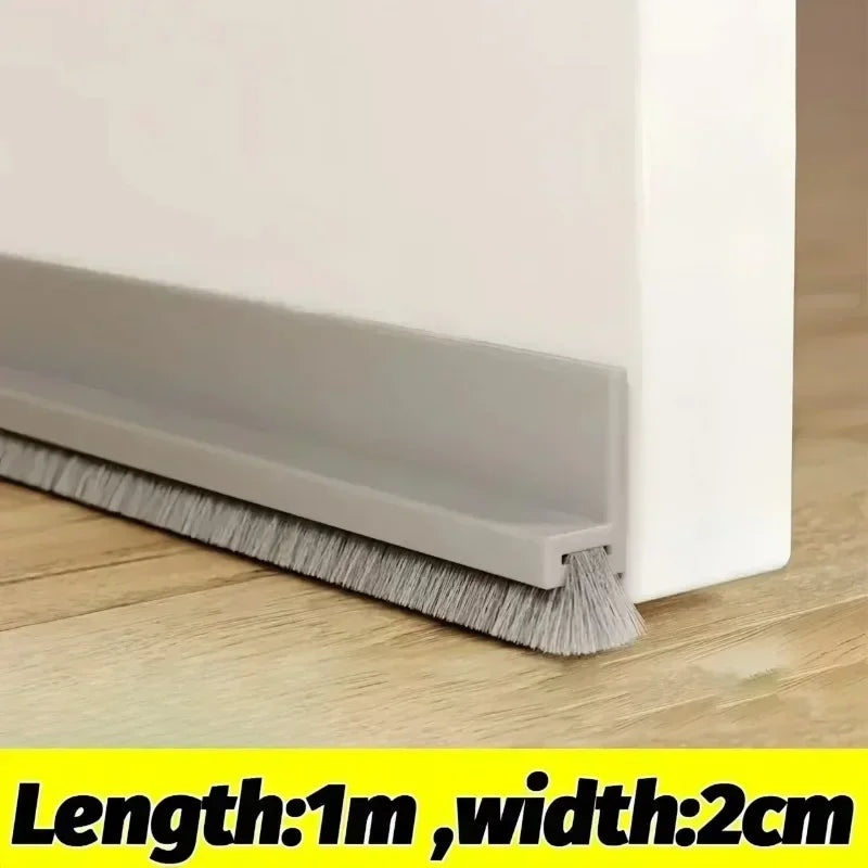 Door Sealing Strip Self-adhesive Door Bottom Gap Filling Sealing Strips Insect Proof Brush Strip Windproof Soundproof Door Tape
