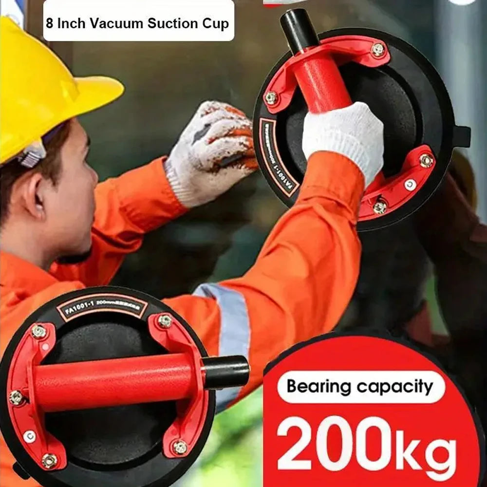 8 Inch Glass Suction Cups to Lift Large Glass Heavy Duty Vacuum Suction Cup Industrial Tile Sucker Lifter for Window Windshield