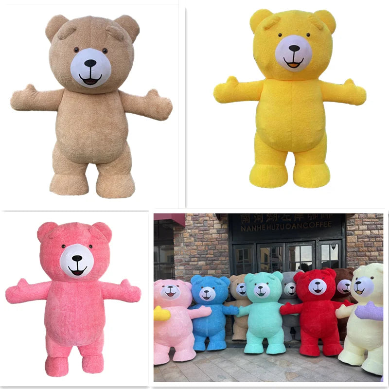 Inflatable Cartoon Doll Costume Teddy Bear Doll Cosplay Polar Bear Cosplay Costume Birthday Party Funny Animal Imitation Costume