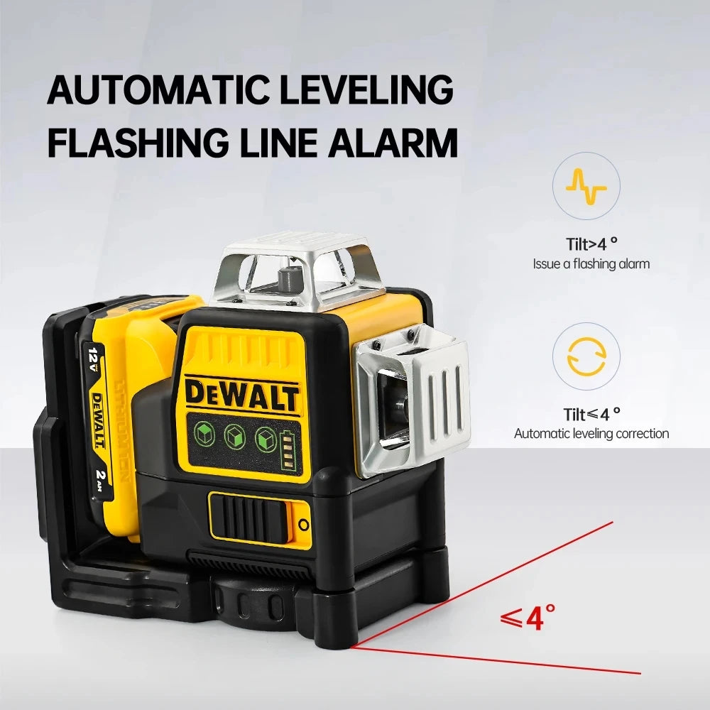 "2025 New!" Dewalt DW089LG vertical 12V lithium battery 12-wire laser 360 horizontal green instrument Outdoor tool nivel laser