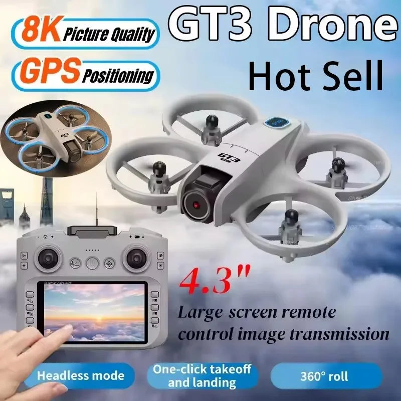 2026 New GT3 Max drone 4k professional 5G GPS HD Aerial Photography Remote Control Aircraft HD Dual Camera Quadcopter Toy UAV