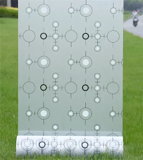 Decorative Privacy Vinyl Window Adhesive Film Window Sticker Decals Waterproof Sun UV Protection Bamboo Sliding Door Bathroom