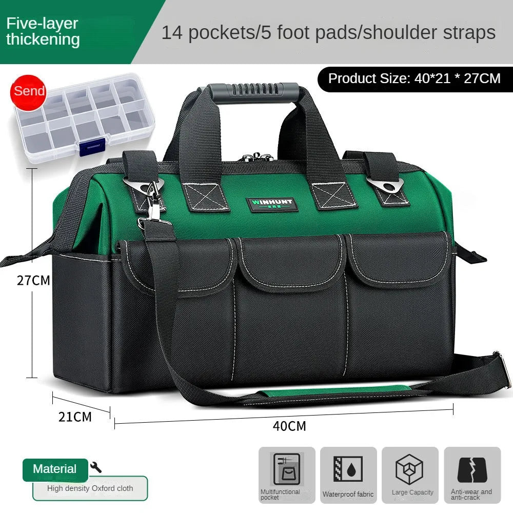 Thickened Toolbox Toolbag Oxford Cloth Empty PP Plastic Storage Box Multifunctional Maintenance Tool Box Household