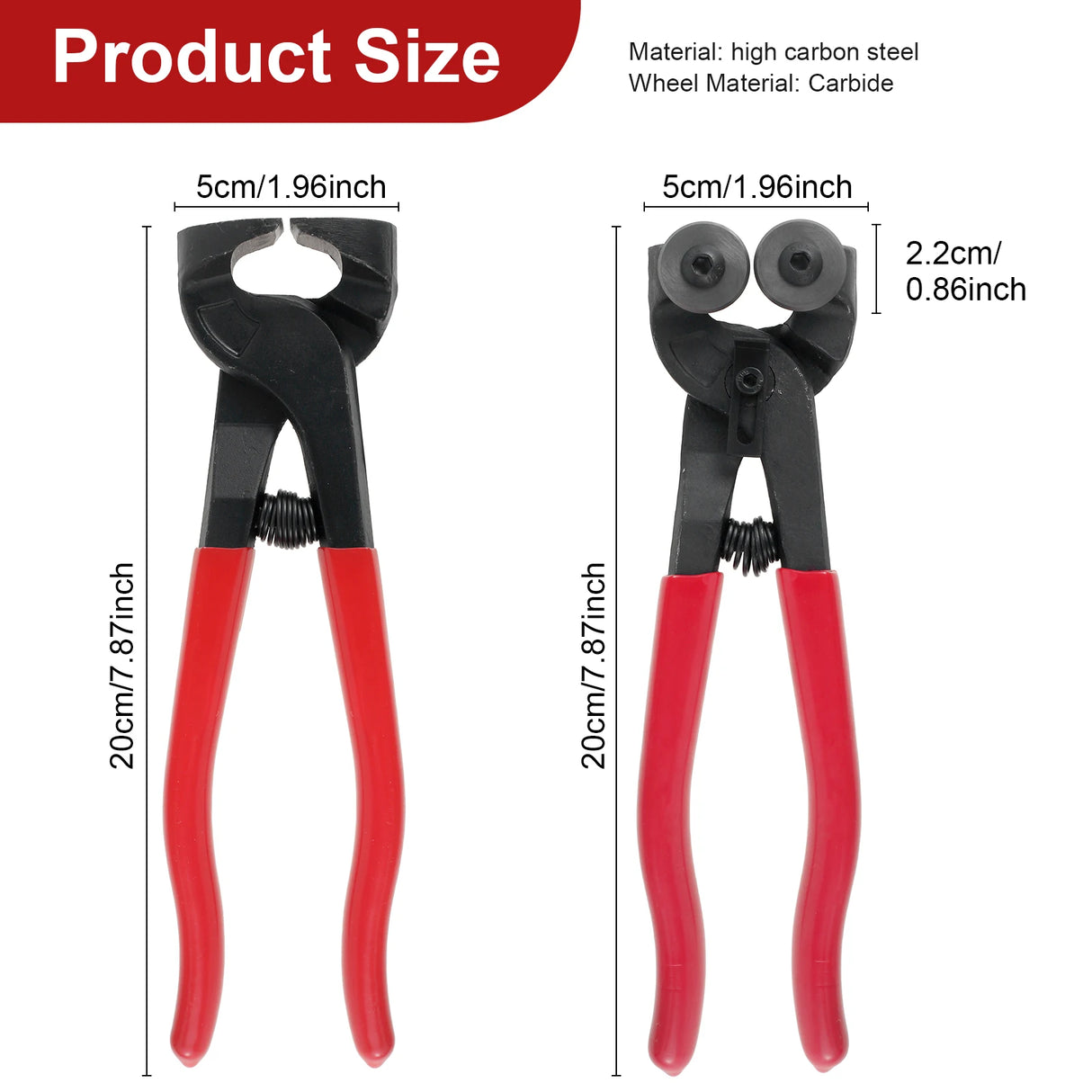 Heavy Duty Glass Cutting Tool Kit Glass Running Breaking Pliers and Class Cutters Tools Kit Wheeled Glass Tile Nippers