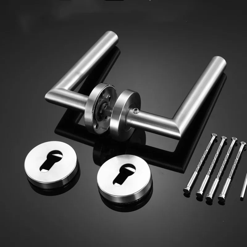 1set Stainless Steel Universal Door Knob Bedroom Split Door Lock Handle Door Handle Hardware Door Handles for Interior Doors