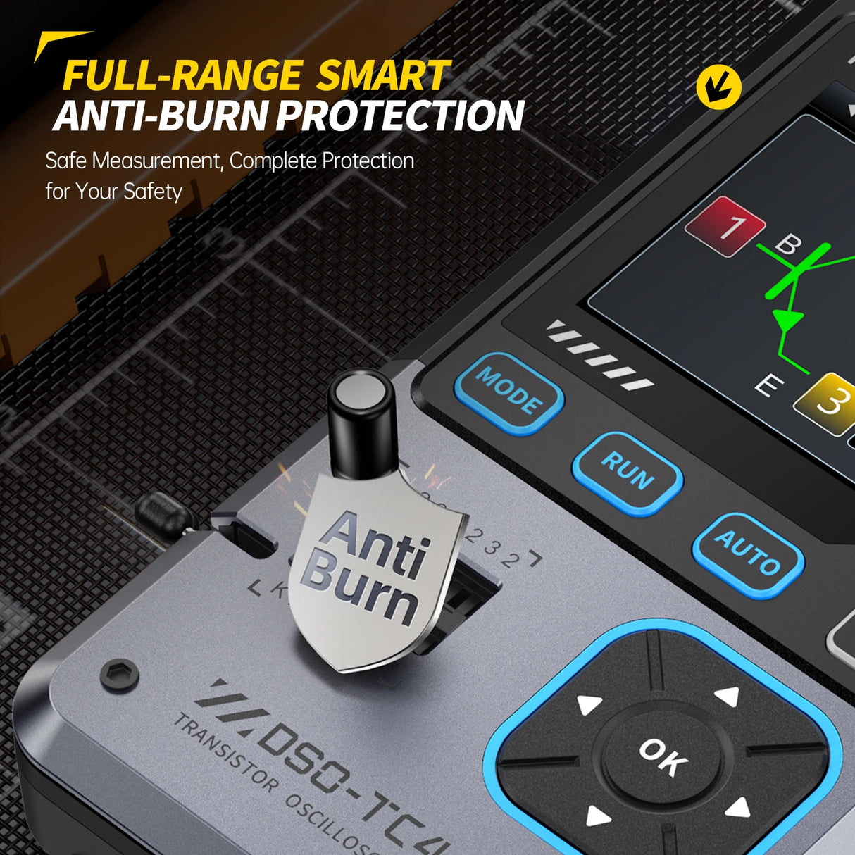 FNIRSI DSO-TC4 3in1 Digital Oscilloscope Transistor Tester Signal Generator 10MHz 48Ms/s Automative Ocsillscope LCR Tester Tools