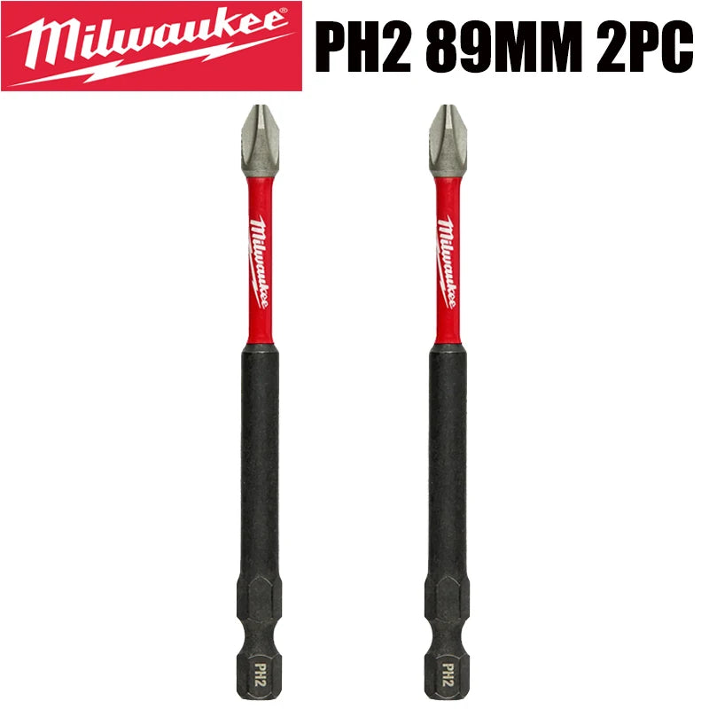 Milwaukee Shockwave PH2 Impact Drill Bits 25mm/50mm/89mm Head Screwdriver Power Tool Attachment Bit Series