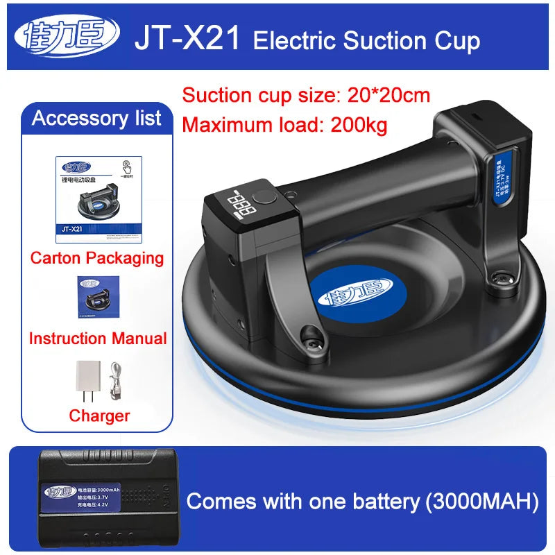 2025 New Industrial Grade Electric Vacuum Suction Cup 300KG Load Heavy Duty Granite Tile Glass Lifter