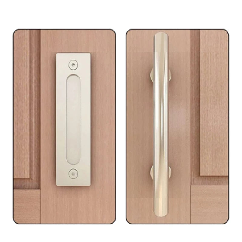 Grain Barn Door Circular Door Handle Sliding Door Display Window Double-Sided Circular Pipe Carbon Steel Handle Hardware Accesso