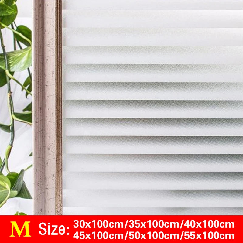 30-55*100cm PVC Self-adhesive No Glue Static Stick 3D Adsorption Window Film Anti-uv Stickers Privacy Blocking Waterproof