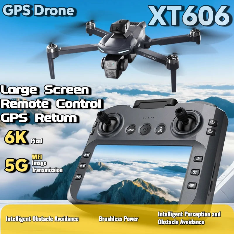 2026 Lenovo XT606 MAX GPS Drone 4k Professional 8K HD Camera FPV Wish Screen Drone 360° Obstacle Avoidance Quadcopter Toys Drone