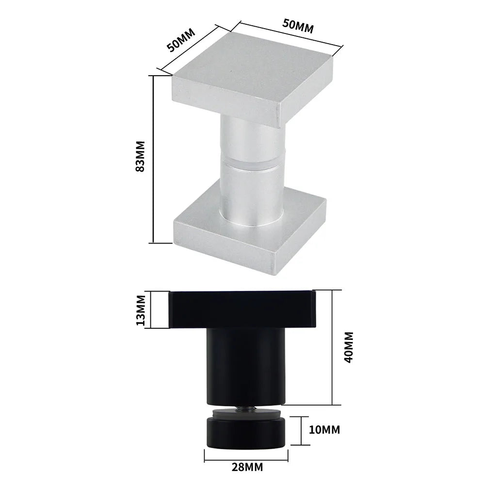 Black Shower Room Glass Door Handle Back-to-Back Frameless Push Sliding Door Solid Bathroom Shower Door Handle