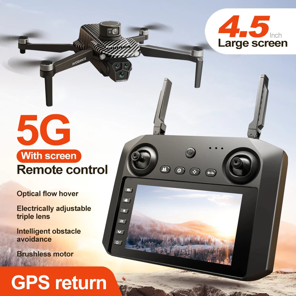 U198 MAX PRO Drone GPS Automatic Return 8K ESC HD Camera 5G WIFI FPV Brushless Power RC Quadcopter Obstacle Avoidance Drone Toy