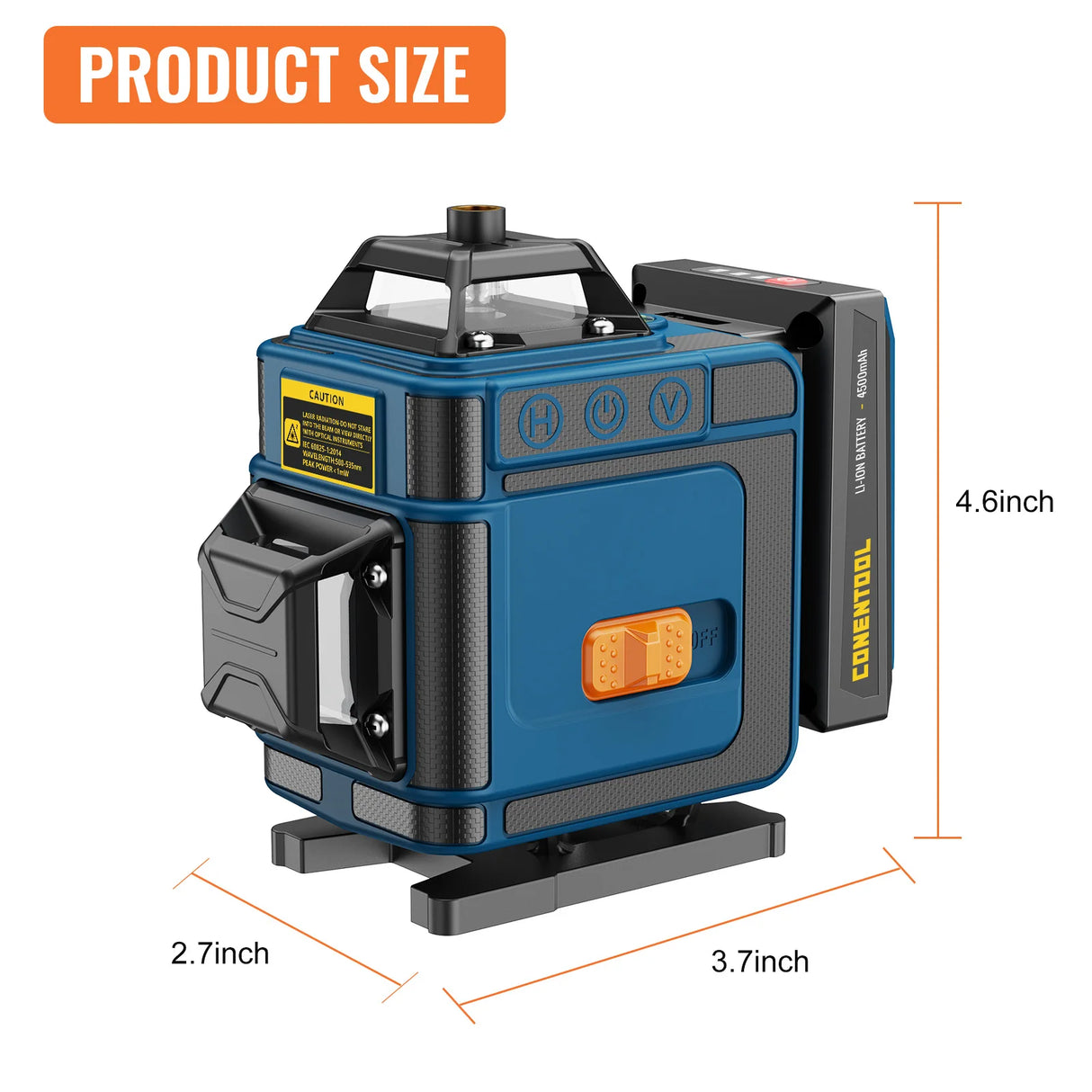 Conentool Lasers Levels 16 Lines Green Horizontal And Vertical 360°Self-leveling 4D Lasers Levels Tools 2pcs Set 4500mAh Battery