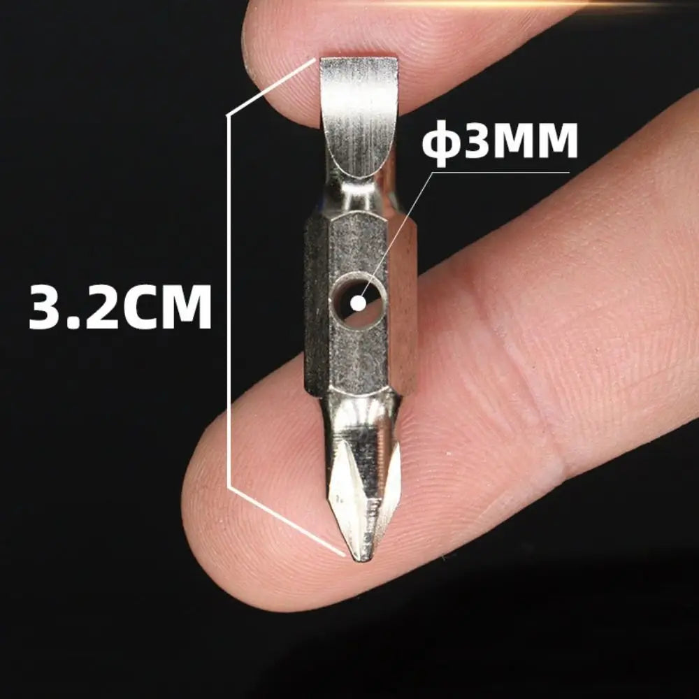 1Pc Portable Key Ring Keychain Screwdriver Pocket Multifunction Phillips Slotted Screwdriver Repair Tool Gadget Mini Screwdriver