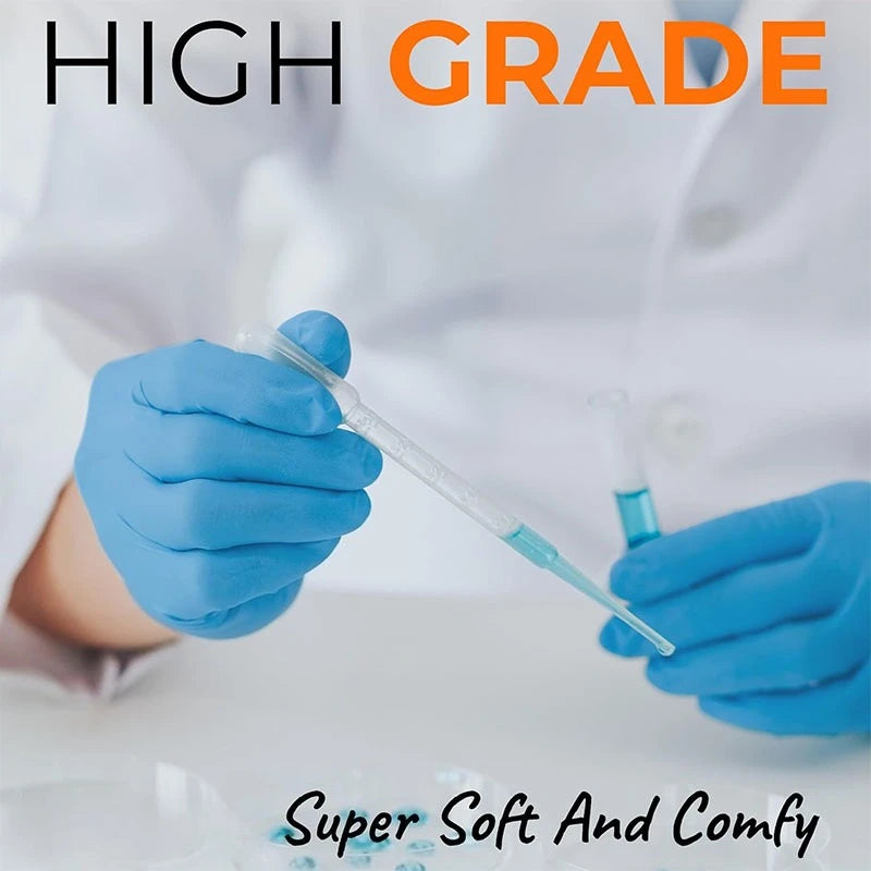 10-100PCS Blue Nitrile Gloves Disposable Cleaning Gloves for Kitchen Dishwashing Waterproof Latex Free Powder Free Work Glove