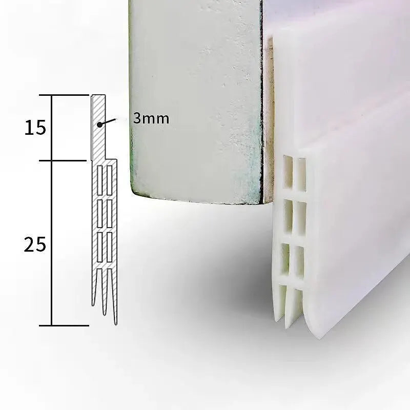 1Pc 1 Meter Door Bottom Sealing Strip Self-Adhesive Aoors And Windows,Sound Insulation, Windproof, Porous Sealing Strip