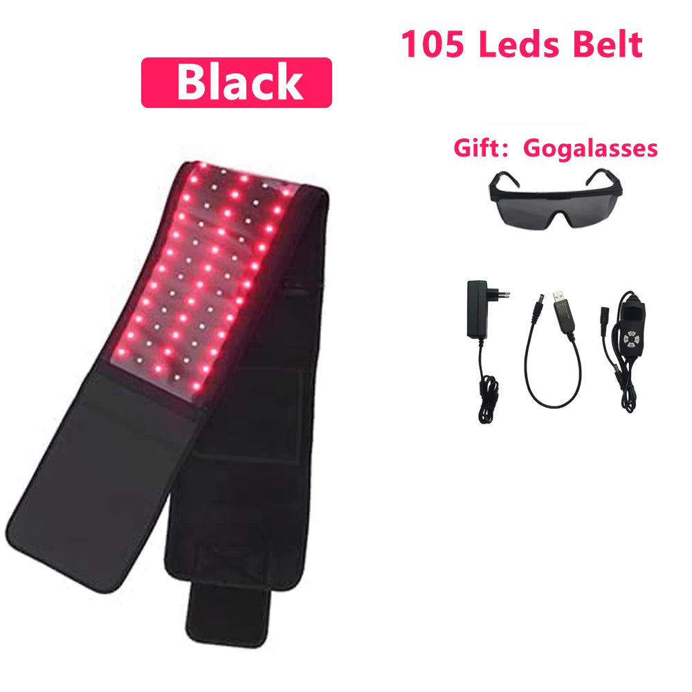 Jecaliz Red&Infrared Light Belt 660nm&850nm Full Body LED Devices Large Pads Wearable Wrap for Body Waist,Back,Belly Pad