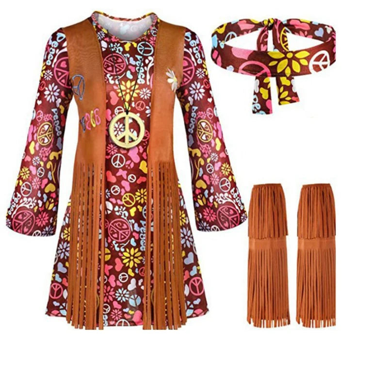Retro Vintage 1970s Princess Outfits Party Costume Hippie Women's Cosplay Costume Christmas Prom Club Festival Vest