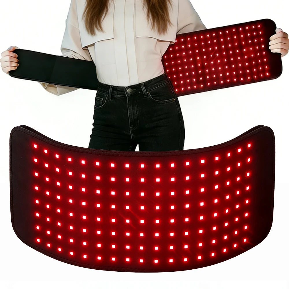 3 in 1 LED Infrared Light Therapy Body Pad Wearable Wrap for Back Shoulder Waist 660&850 NM Infrared Light Weight Loss Device