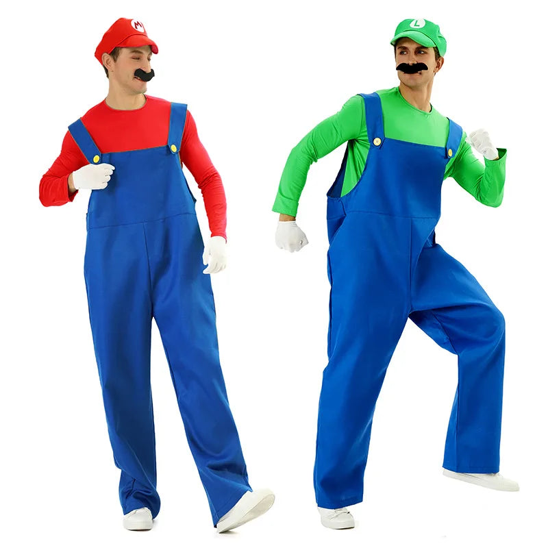 Halloween Costume Party Dress, Mary Costume, Cosplay, Adult Men And Women's Costume, Mario Performance Costume