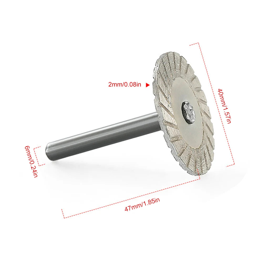 6mm Diamond Cutting Circular Saw Blade Set Cutting Rotory Tool Cutting Discs With Mandrel For Dretttmel Drill Wood Metal Stone
