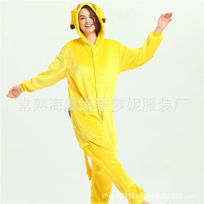 Pokemon Plush Full Body Onesie Pajama Anime Cosplay Costume Gengar Snorlax Pikachu Charmander Halloween Christmas For Adults