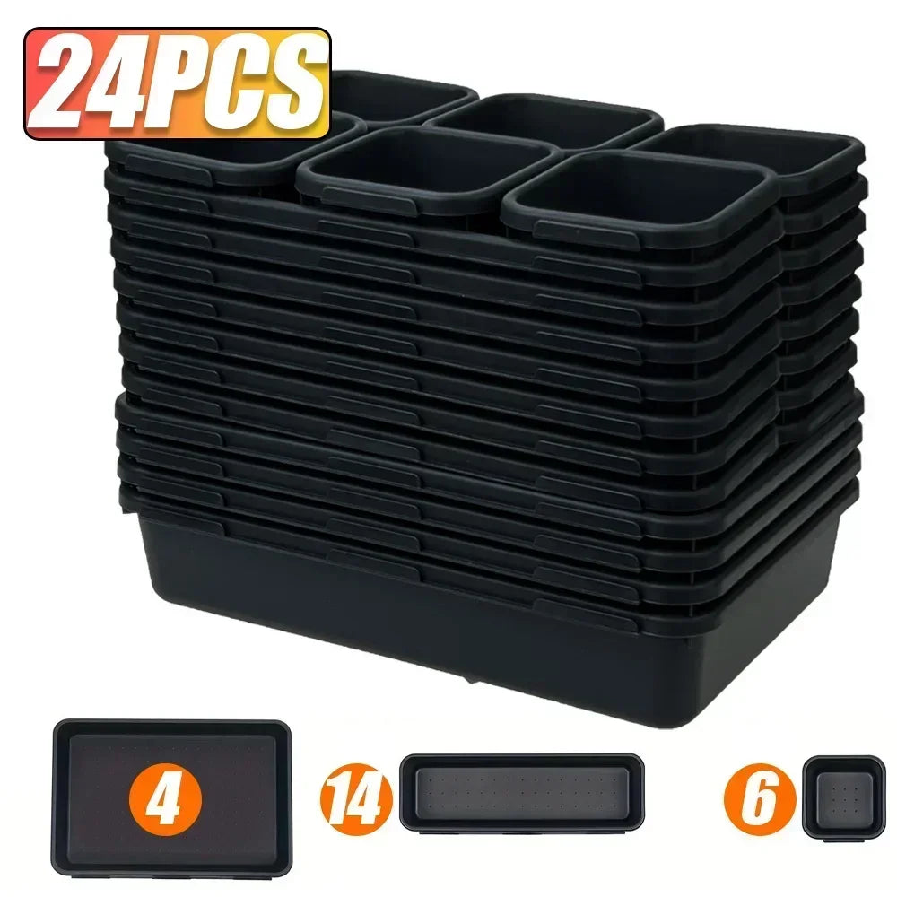 Tool Box Organizer Drawer Tray Dividers Set Workbench Cabinet Bins Tool Chest Organization Garage Hardware Tool Tray