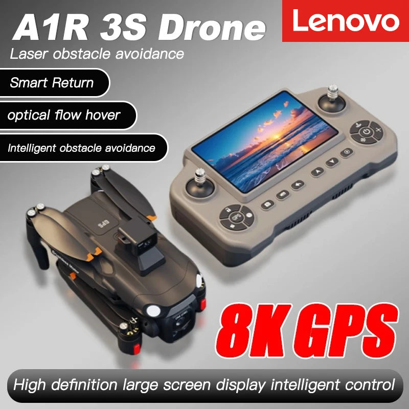 Lenovo A1R 3S Original 8K Drone 4K 5G GPS 360° Laser obstacle avoidance Brushless Foldable Quadcopter RC Distance 3KM Dron