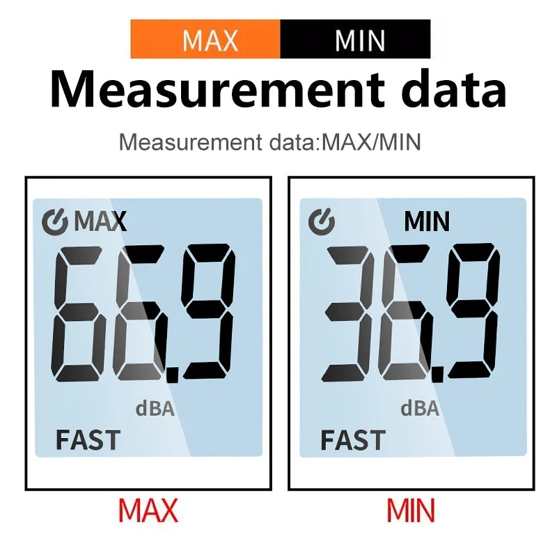 Digital Sound Level Meter Audio Level Meter Sonometro Sound Meter Decibelimetro 30-130dB Decibel Meter Portable Noise Meter