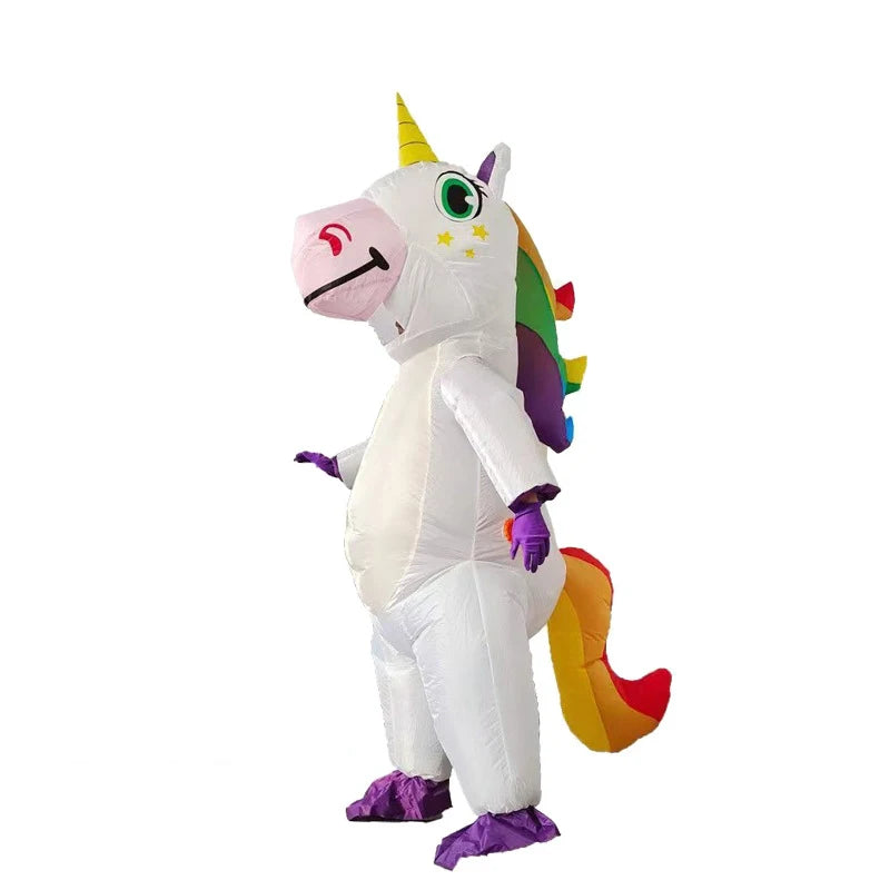 Adult Unicorn Dinosaur Rabbit Inflatable Costumes Animal Role-playing Outfits Halloween Party Performance Wear Fesival Garment