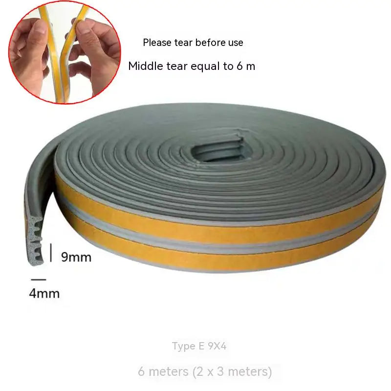 Door and window sealing strip, window windproof, warm insulation, aluminum alloy anti-theft door, door seam, door bottom soundpr