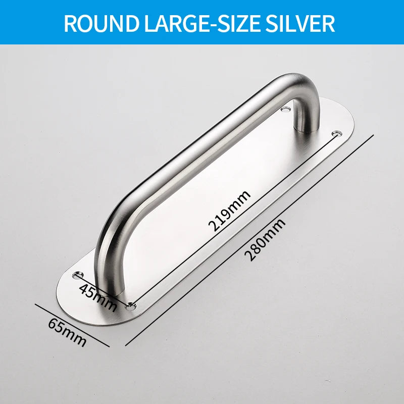 Stainless Steel Doors Handle Sliding Barn Door Handle Furniture Kitchen Cabinet Drawer Handles Pull And Push Door Hardware