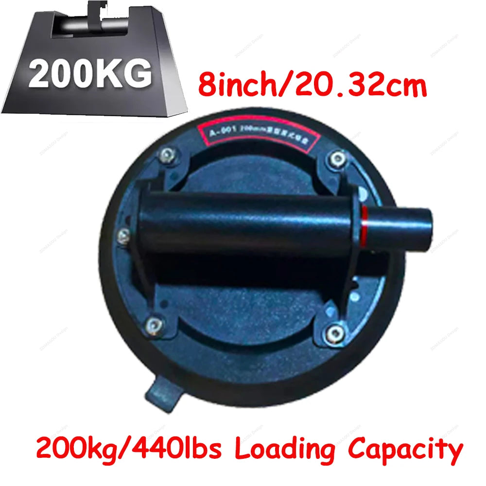 8 Inch Glass Suction Cups to Lift Large Glass Heavy Duty Vacuum Suction Cup Industrial Tile Sucker Lifter for Window Windshield