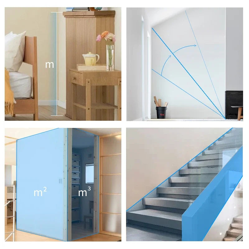 Mini Metal Laser Distance Meter Rechargeable Rangefinder High Accuracy 40M 50M 60M Measuring Tape Construction Measuring Tool