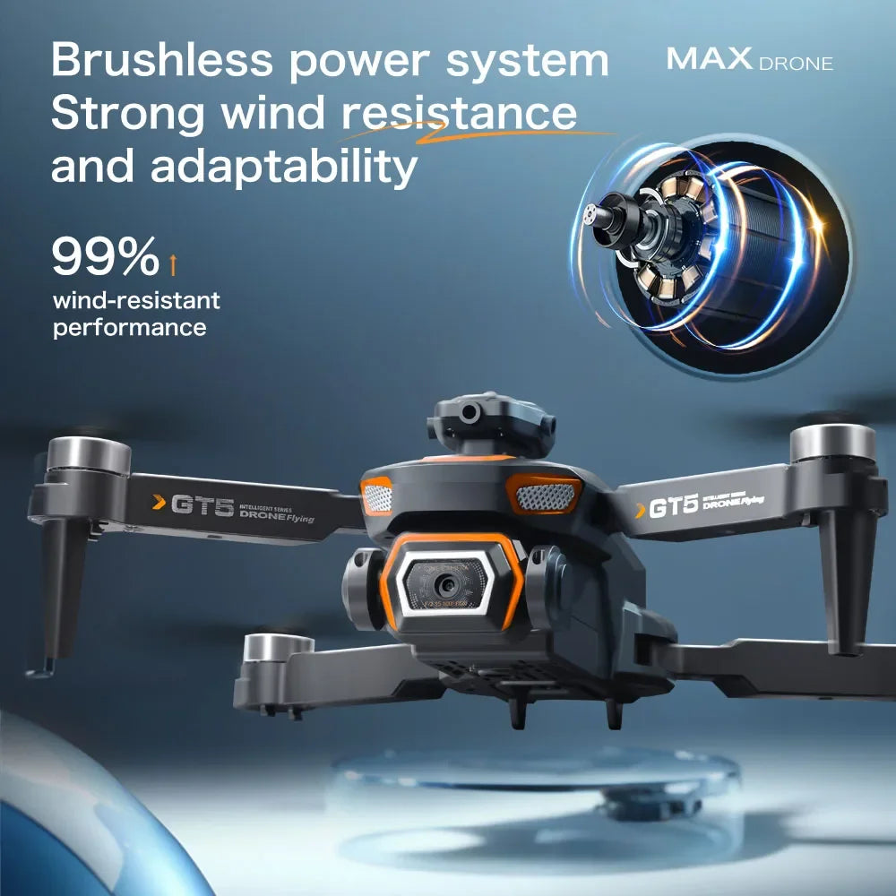 Lenovo GT5 Mini Drone 4K Professional 8K HD Camera RC with screen Brushless Optical flow Quadcopter Obstacle Avoidance toy