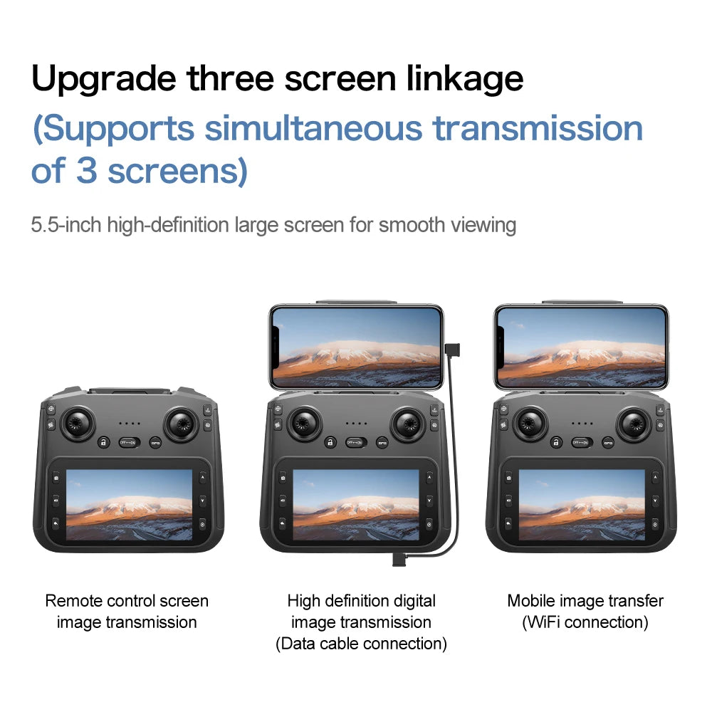 Lenovo S-X1 MAX GPS Drone 3-Axis Gimbal 8K Camera 5000m FPV Foldable Drone with LCD Remote Screen 3 Batteries Professional UAV