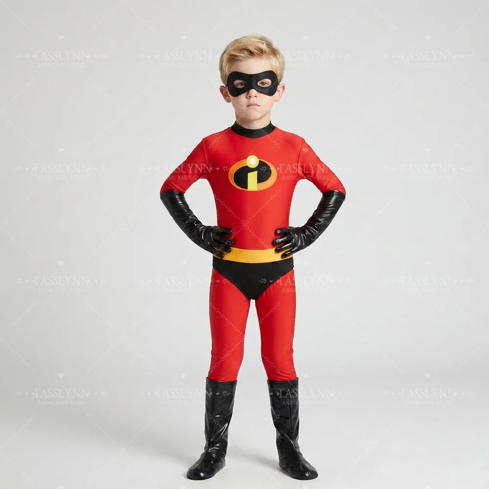 Mr Mrs Incredible Cosplay Elasti Girl Family Matching Outfit Adult Zentai Bodysuit Halloween Costumes Family Cosplay Costumes
