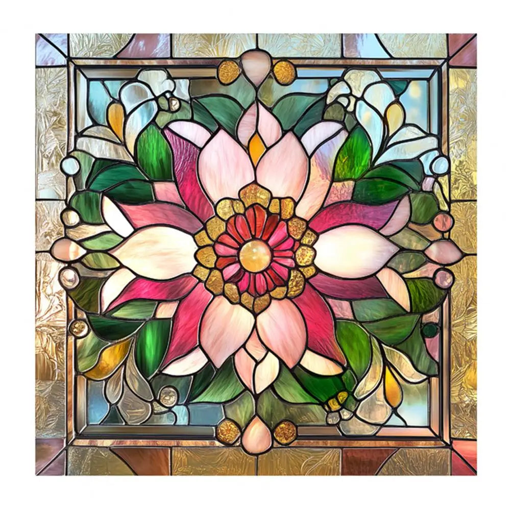 Stained Glass Static Window Privacy Film Sun Blocking Glass Cling Waterproof PVC Home Bathroom Window Covering Film Sticker